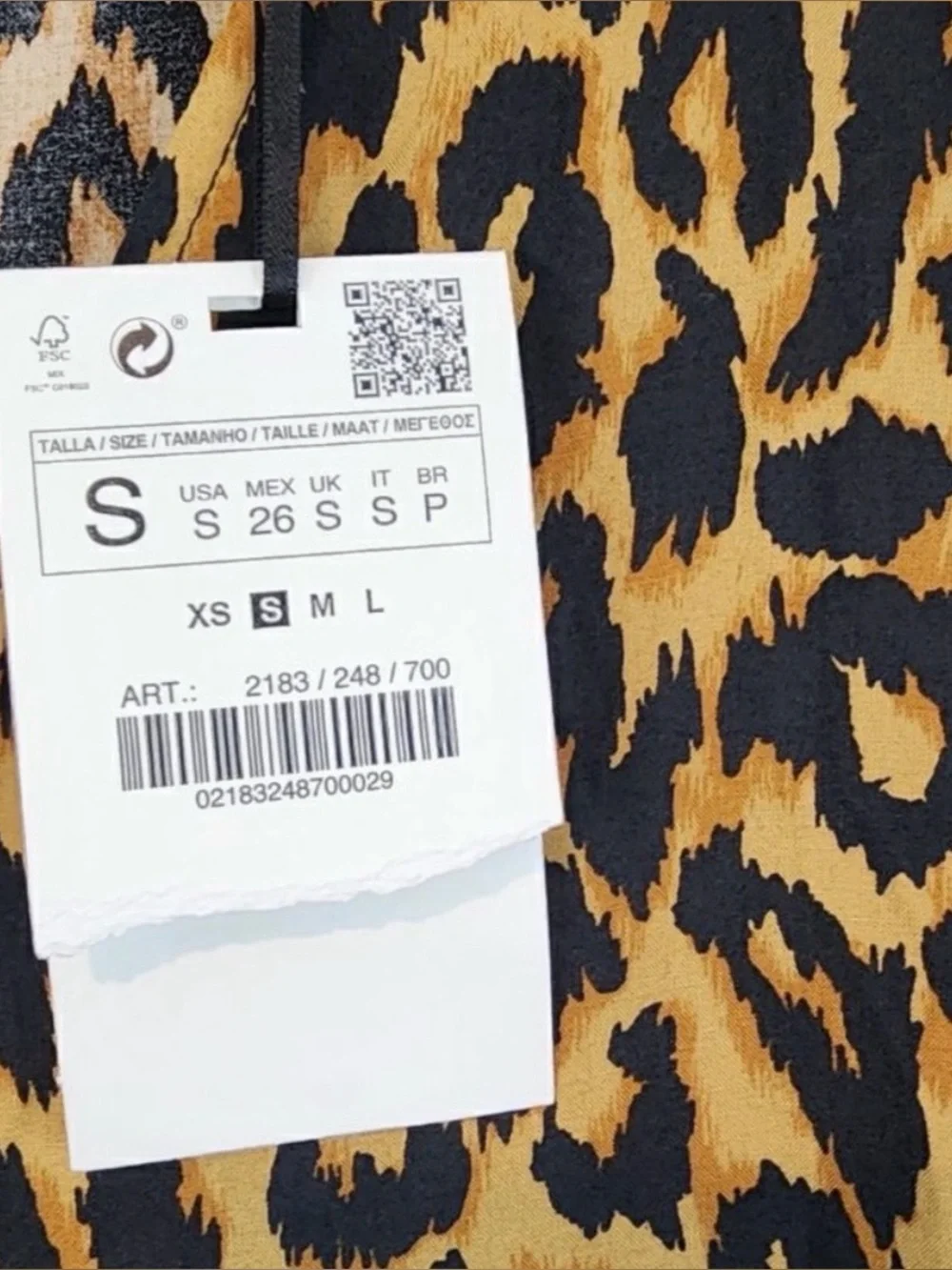 ZARA Wild Muse Leopard Print Tiered Maxi Dress Size S NWT - Picture 10 of 12